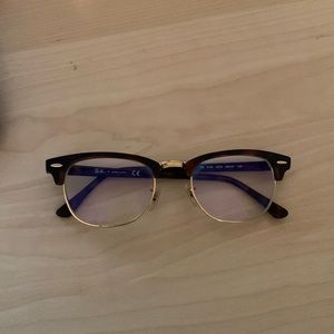 Rayban gold and brown glasses frame